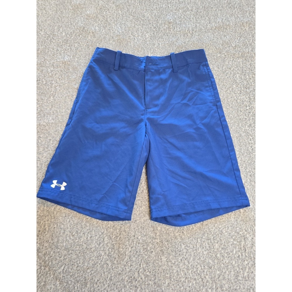 Boys Under Armour Navy Blue Golf Shorts Size Youth Medium